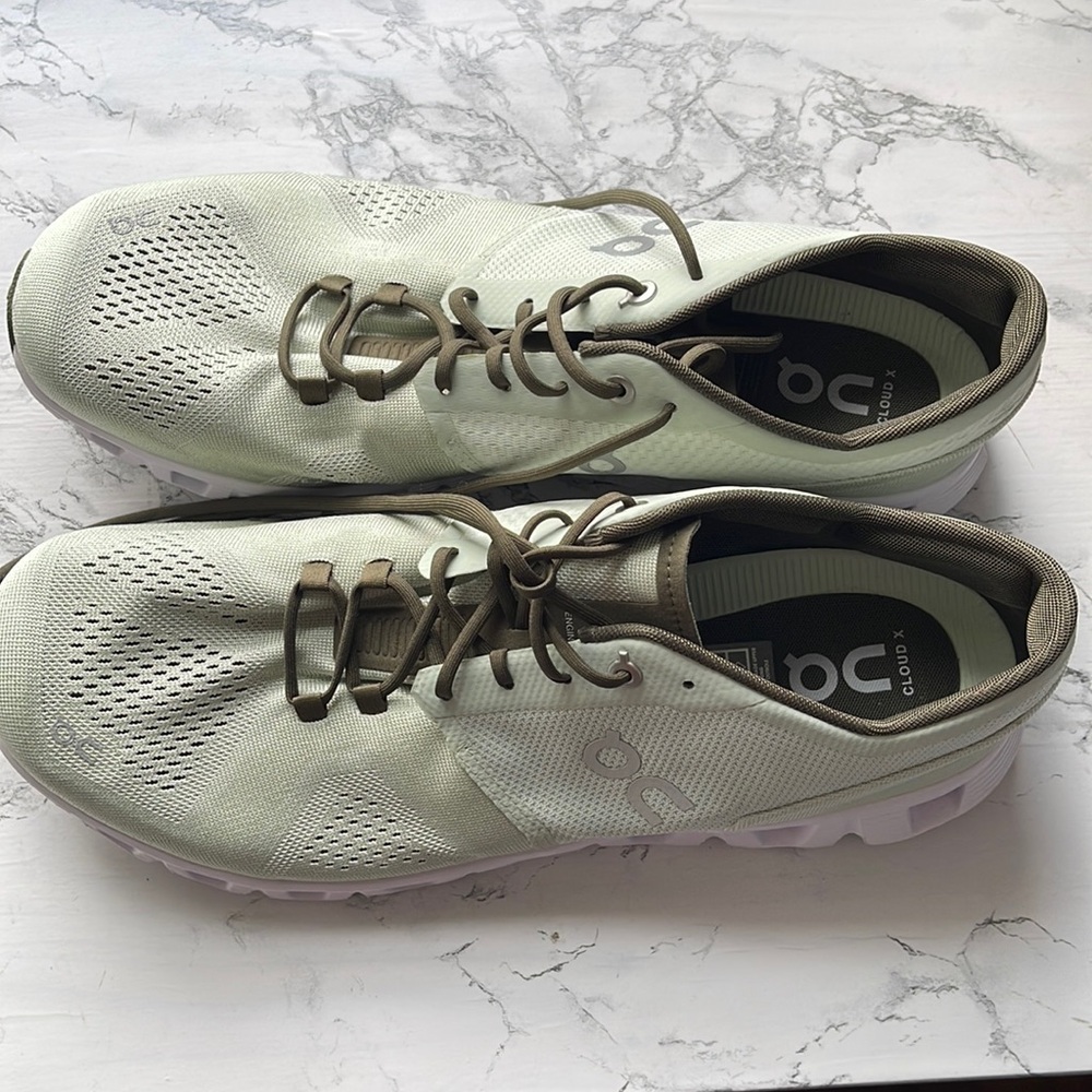 ON CLOUD C ALOE WHITE AND BROWN MENS SIZE 12 LIGHTWEIGHT BUILT FOR MIXED… - Picture 3 of 11